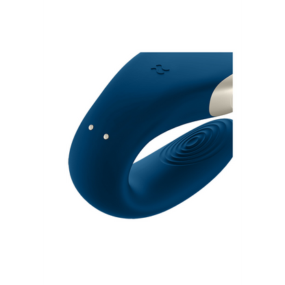 Double Love - Luxe Partner Vibrator - Blauw Schwarz - 0