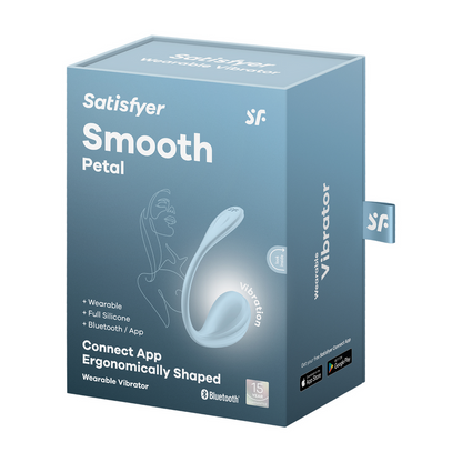 Glad Petal Connect App - Draagbare Koppel Vibrator - Lichtblauw Blau - 5