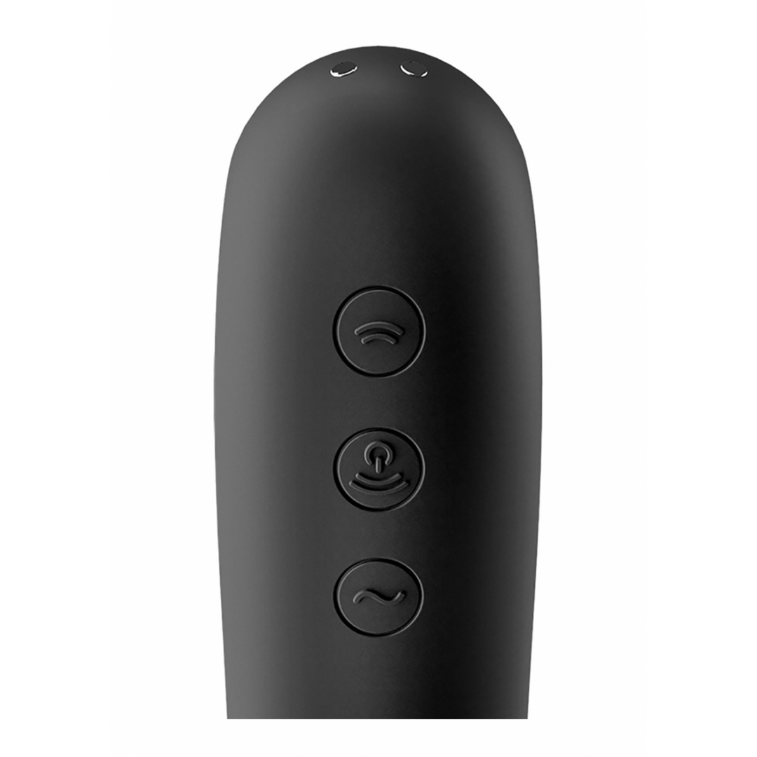 Dual Kiss - Air Pulse Vibrator - Zwart Schwarz - 3