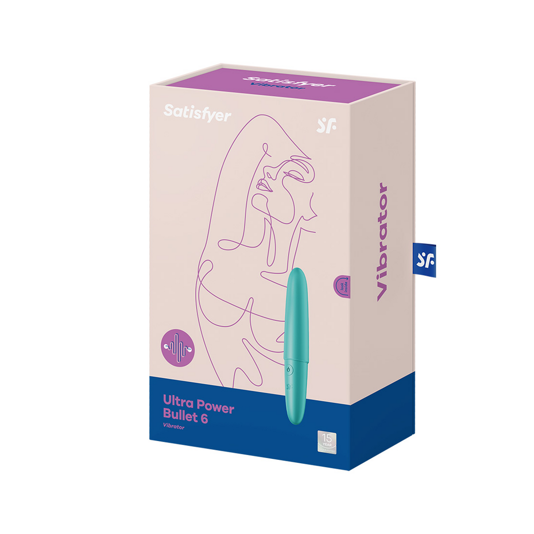 Ultra Power Bullet 6 - Vibrerende Bullet - Turquoise Türkis - 1