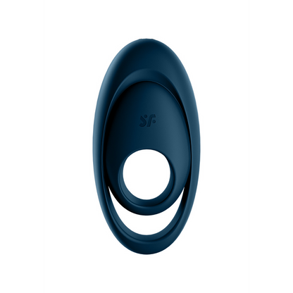 Glorious Duo Ring - Vibrerende Cockring met Dubbele Band - Donkerblauw Blau - 2