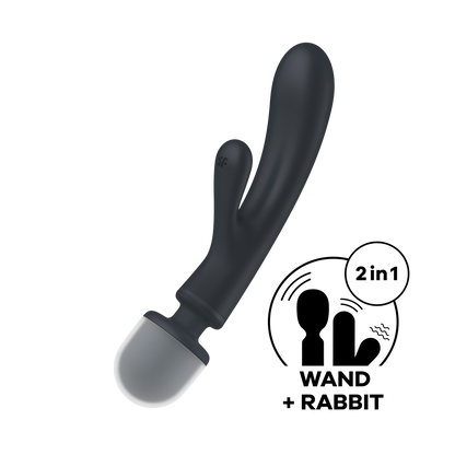 Triple Lover - Hybride Wand Vibrator - Grijs Grau - 1