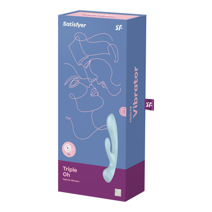 Triple Oh - Rabbit Vibrator - Lichtblauw Blau - 0