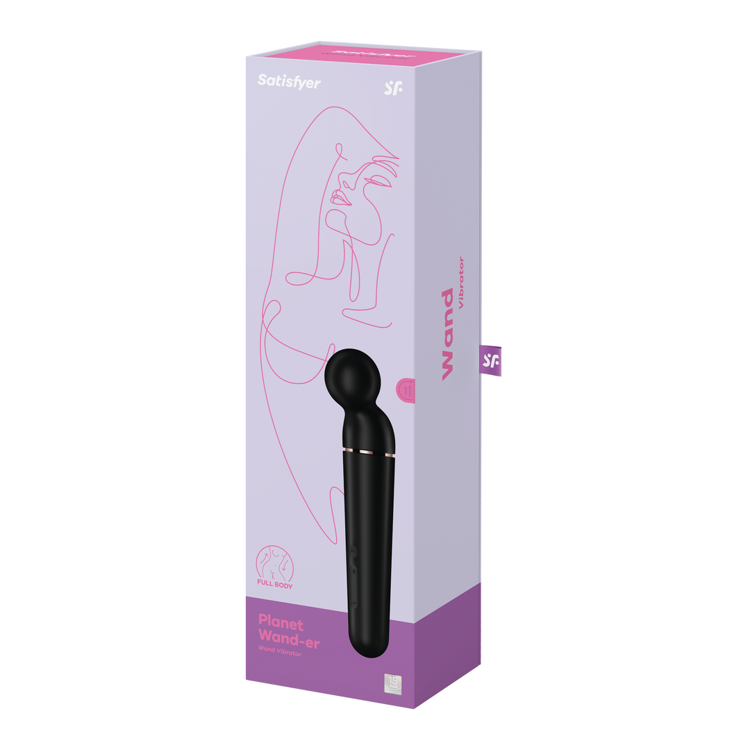 Planet Wand-er - Wand Vibrator - Zwart/Roze Goud Schwarz - 4