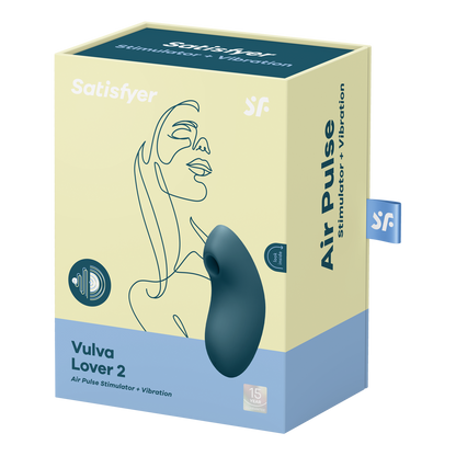 Vulva Lover 2 - Dubbele Luchtdruk Vibrator - Blauw Grün - 2