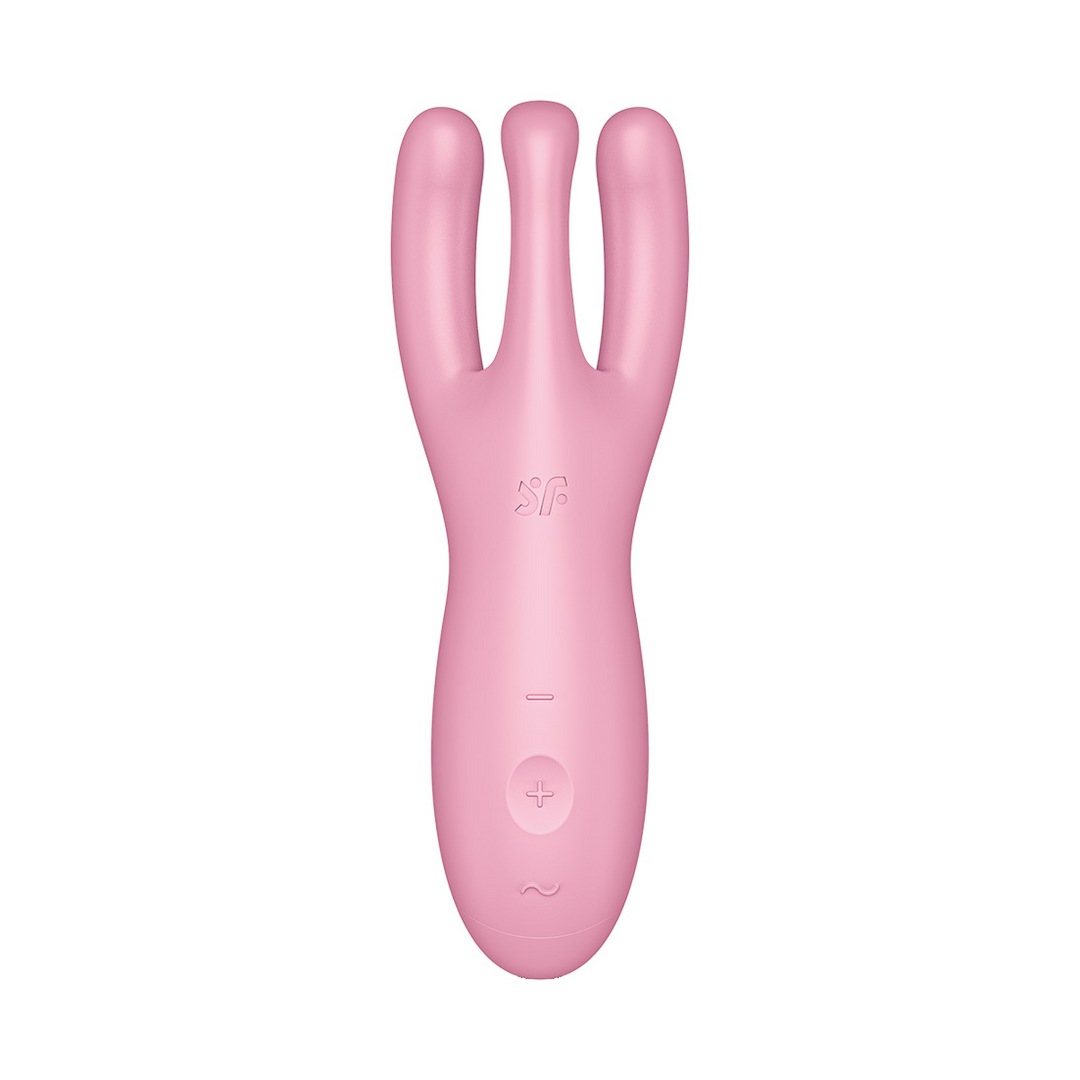 Threesome 4Plus - Lay-on Vibrator met App - Roze Pink - 1