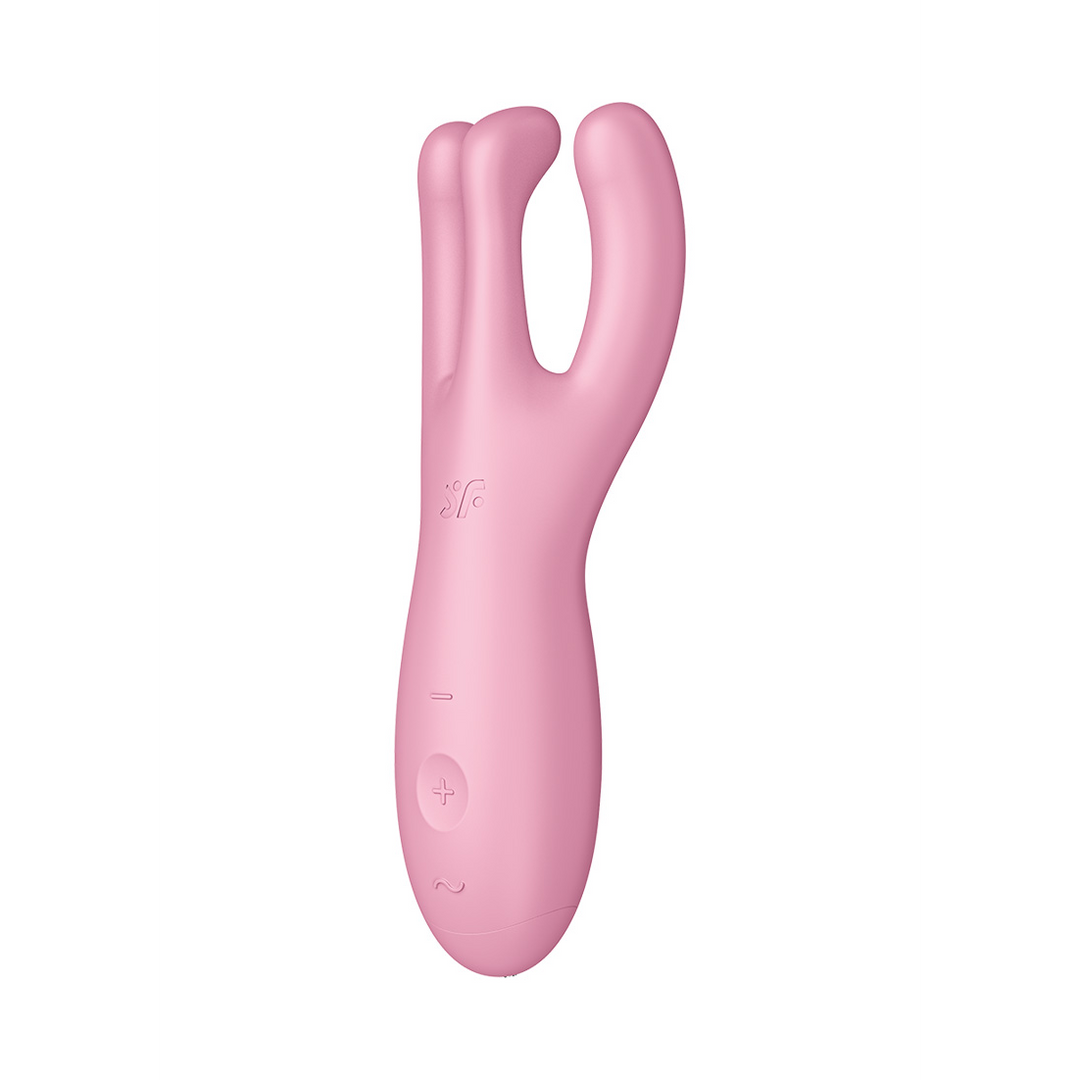 Threesome 4Plus - Lay-on Vibrator met App - Roze Pink - 1