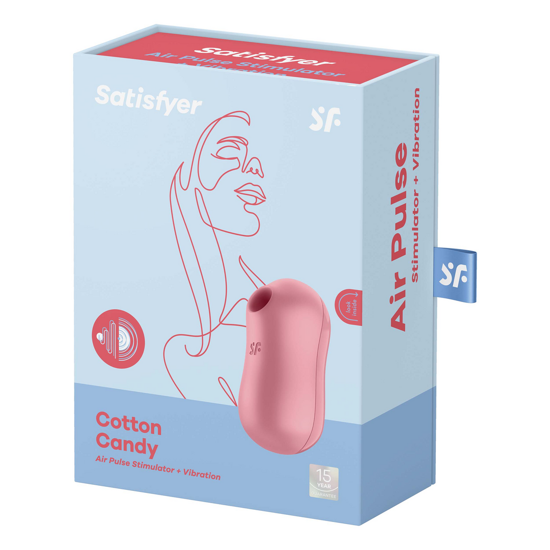 Suikerspin - Dubbele Luchtpulsvibrator - Licht Rood Pink - 1