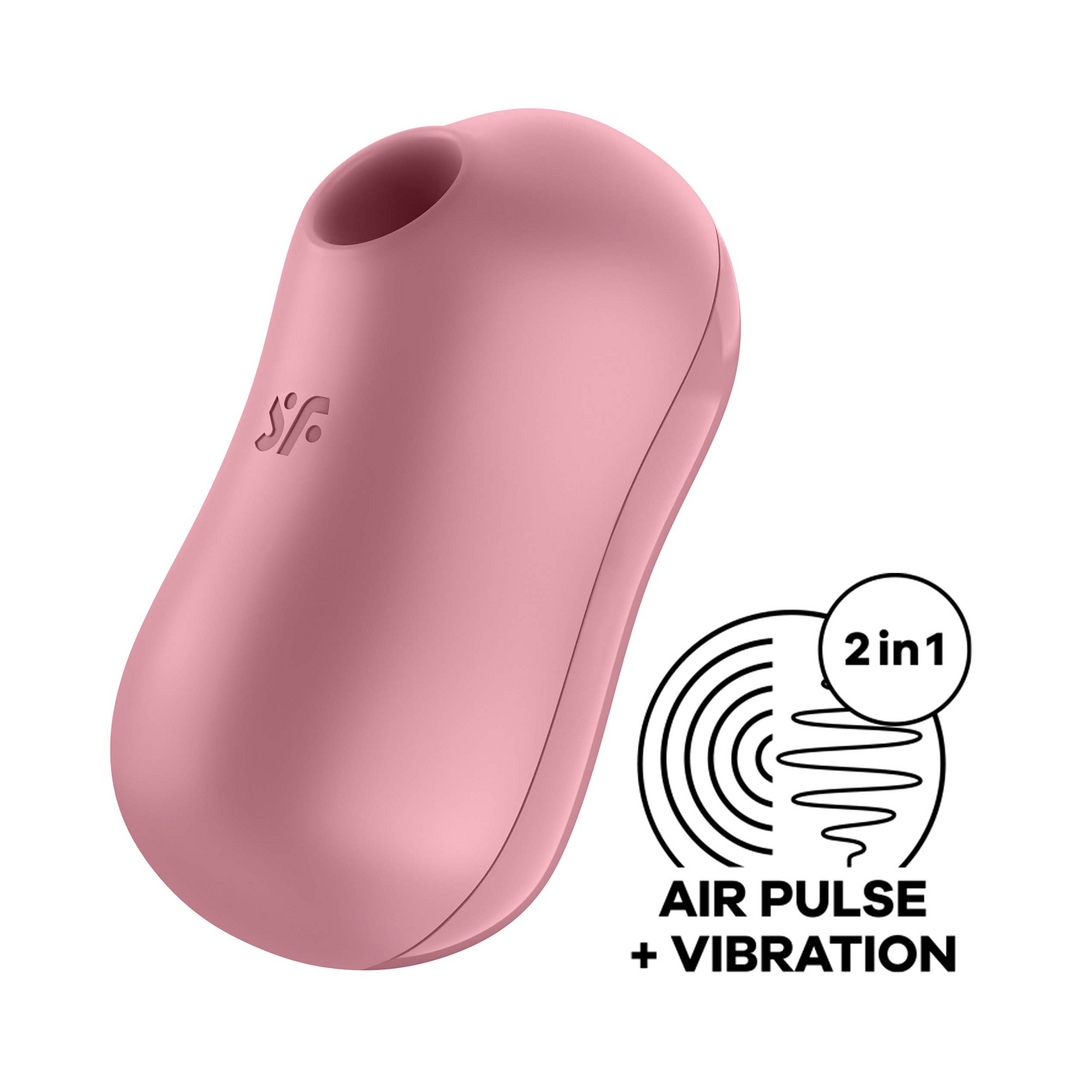 Suikerspin - Dubbele Luchtpulsvibrator - Licht Rood Pink - 0