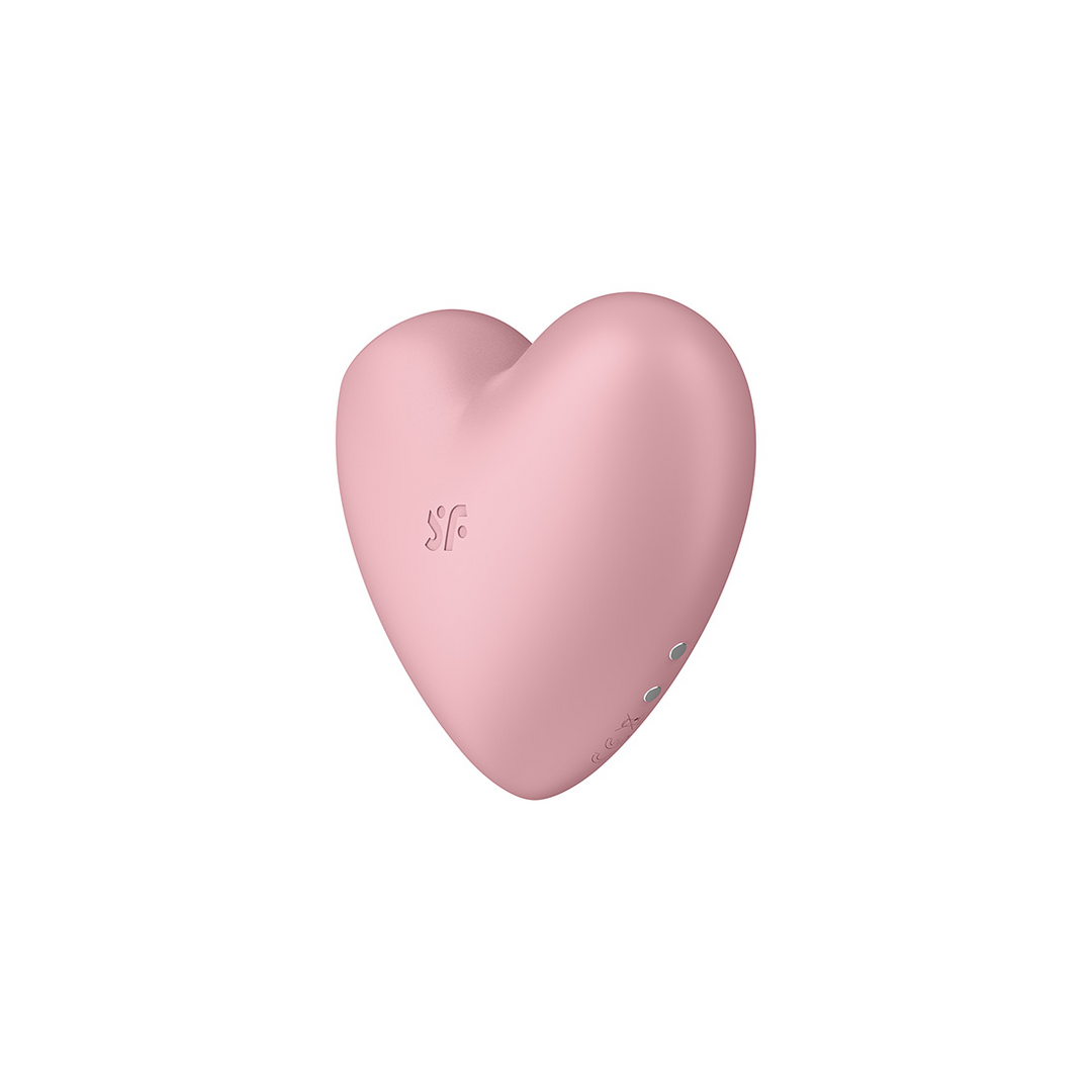 Cutie Heart - Air Pulse Stimulator en Vibratie - Licht Rood Pink - 5