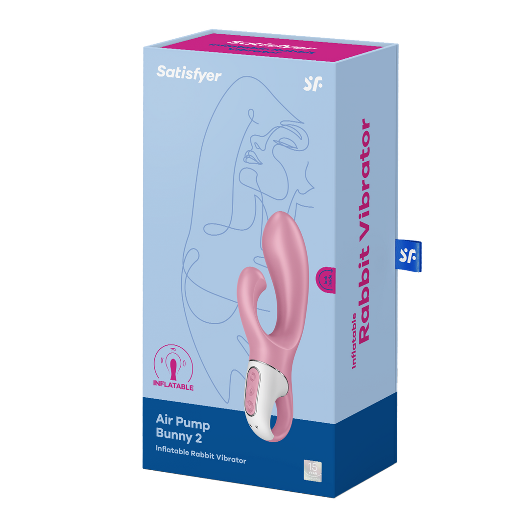 Air Pump Bunny 2 - Inflatable Rabbit Vibrator - Light Red Rot - 0