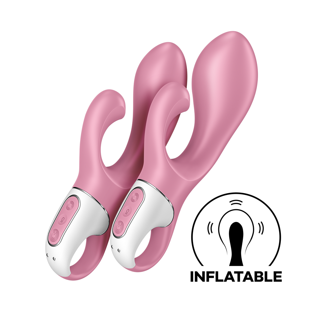 Air Pump Bunny 2 - Inflatable Rabbit Vibrator - Light Red Rot - 2