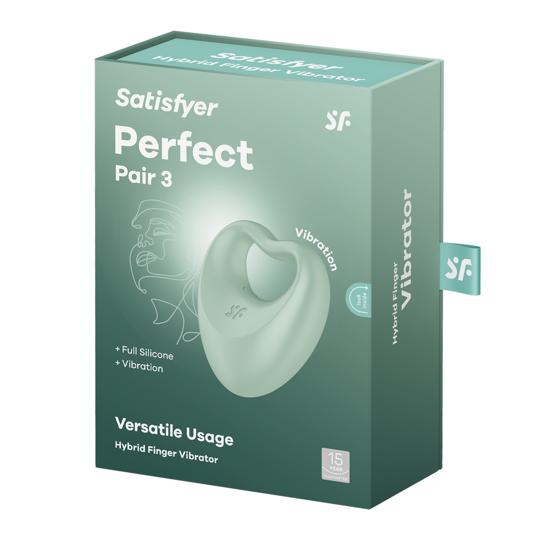 Perfect Pair 3 - Hybrid Finger Vibrator - Groen Grün - 5