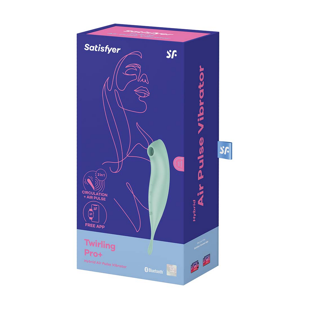 Twirling Pro - Tip Vibrator met App - Mint Grün - 1