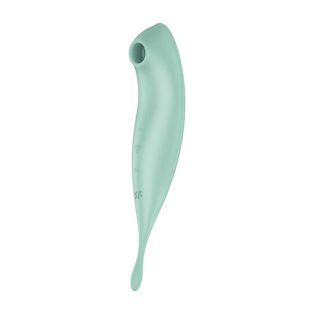 Twirling Pro - Tip Vibrator met App - Mint Grün - 3