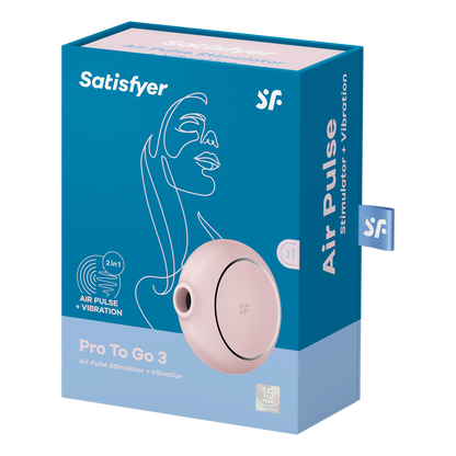 Pro to Go 3 - Air Pulse Stimulator - Rose Pink - 0