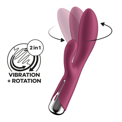 Spinning Rabbit 1 - Rotating Rabbit Vibrator - Rood Rot - 3