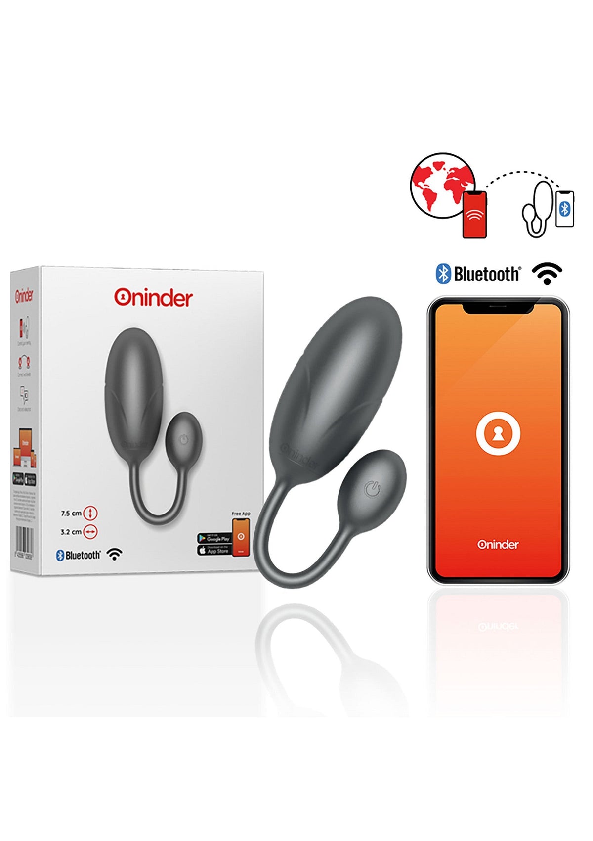 Tokyo Vibrating Egg + App GREY - 0