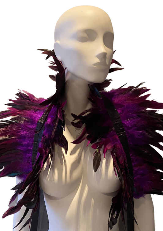 Kinky Diva Feather Shoulder Wrap - Lila