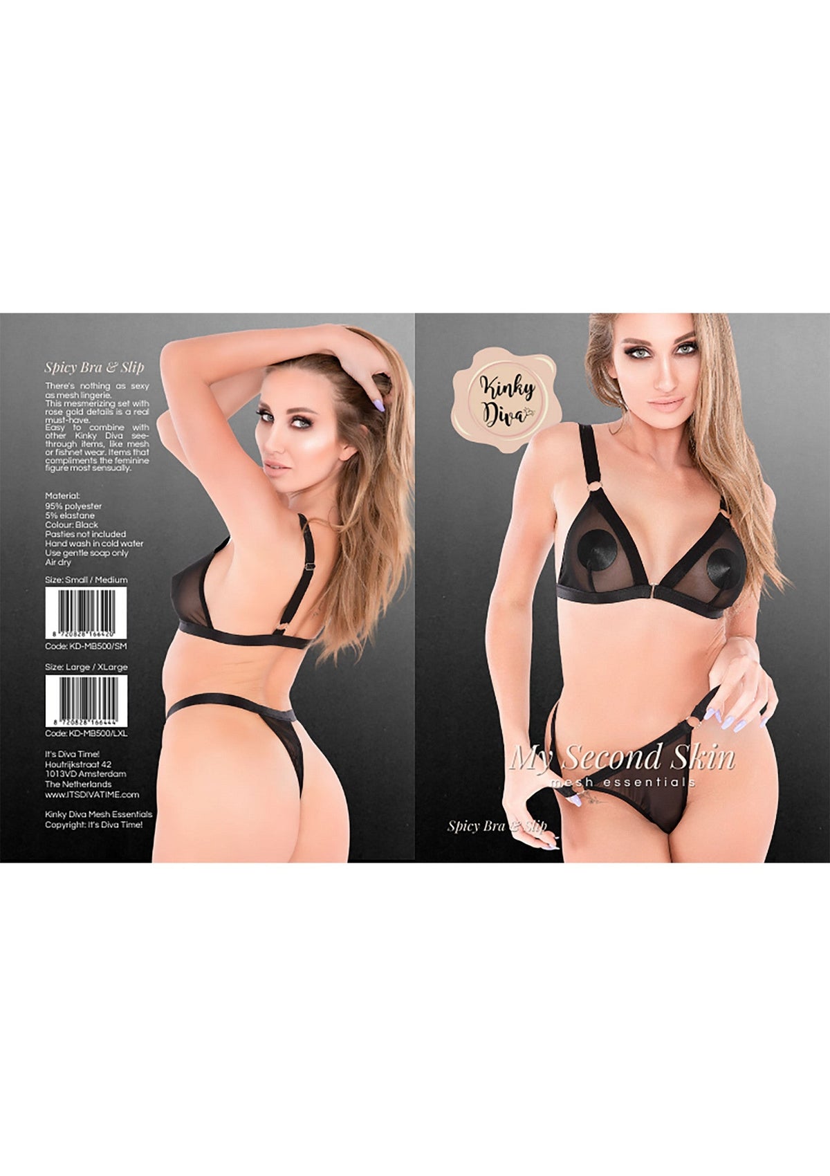 Spicy Bra Plus Slip BLACK S/M - 3