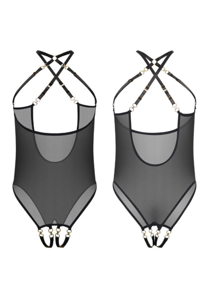 Coquette Cupless & Crotchless Body BLACK O/S - 3