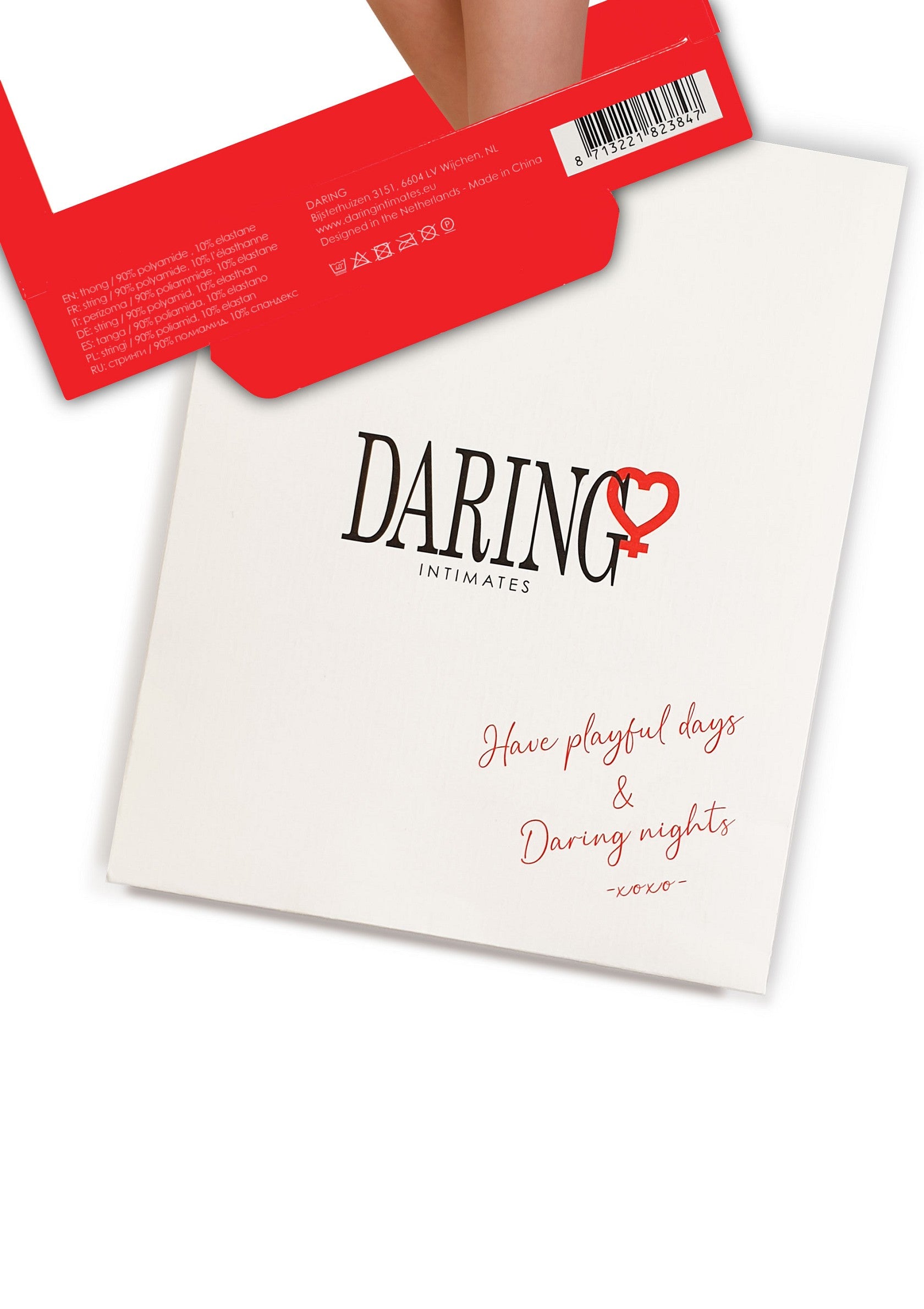 Daring Intimates Gina spicy V-string RED S/M - 0