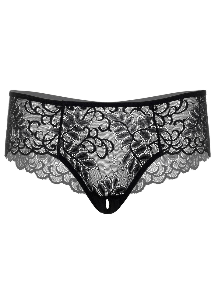 Daring Intimates Ella crotchless cheeky panty BLACK S/M - 3