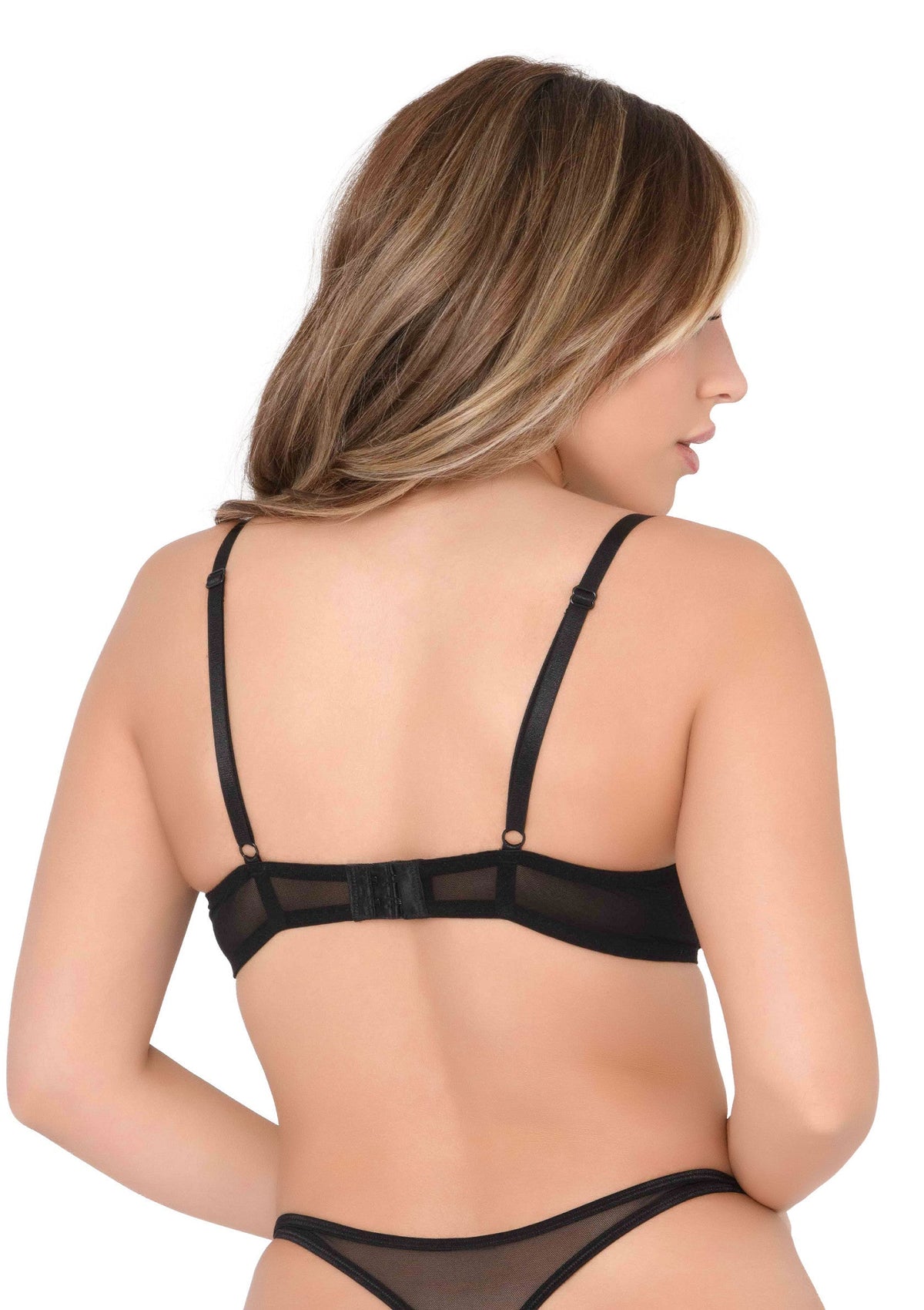 Very sexy embroidered bra BLACK 75B - 2