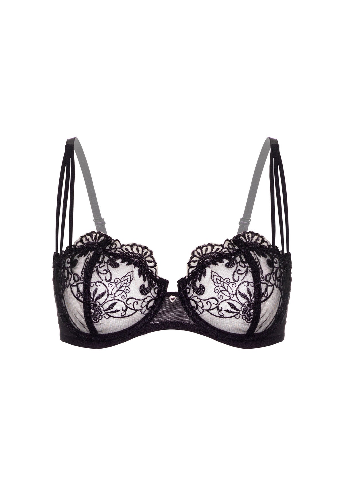Very sexy embroidered bra BLACK 75B - 7