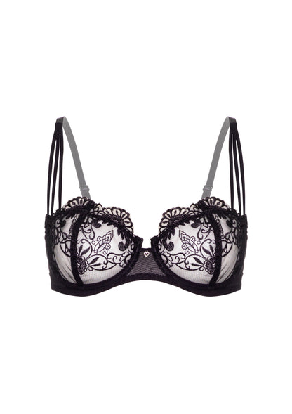 Very sexy embroidered bra BLACK 75B - 7