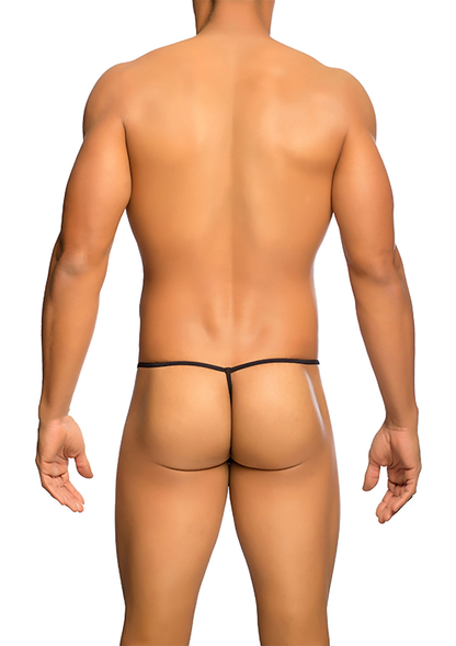 MOB Eroticwear Sheer T-Back Thong BLACK S/M - 4