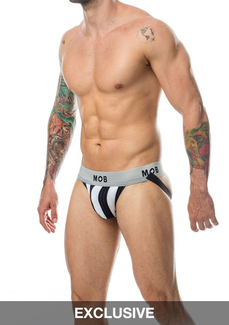 MOB Eroticwear Stripe Classic Jock ORANGE S - 0