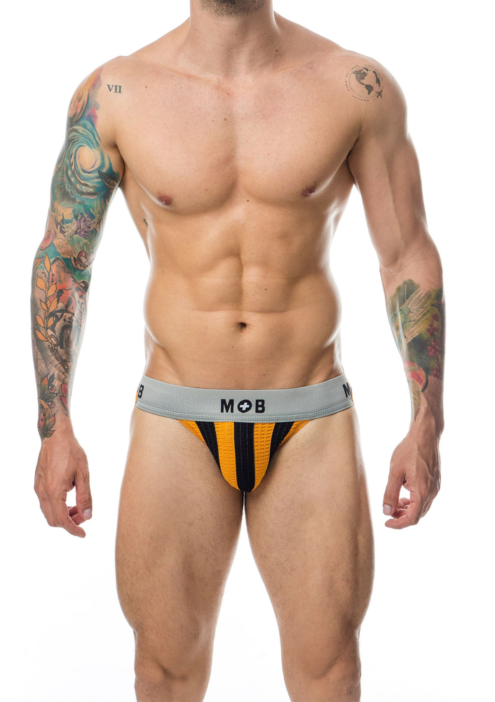 MOB Eroticwear Stripe Classic Jock ORANGE S - 6