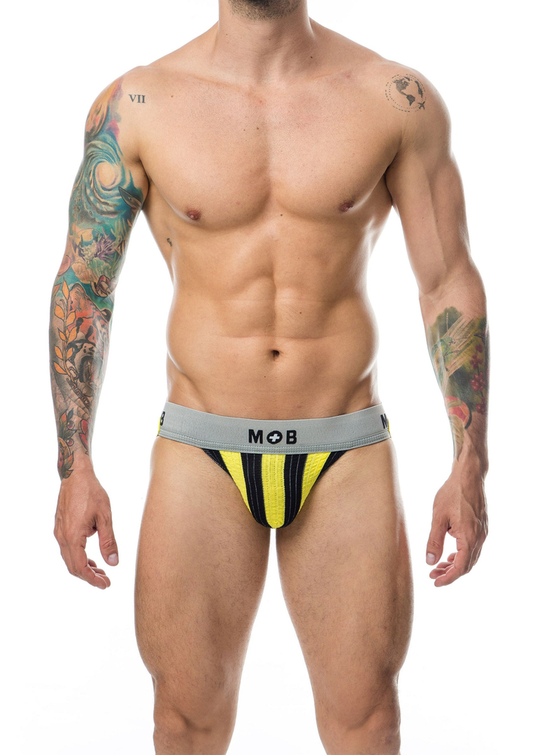 MOB Eroticwear Stripe Classic Jock - Gelb
