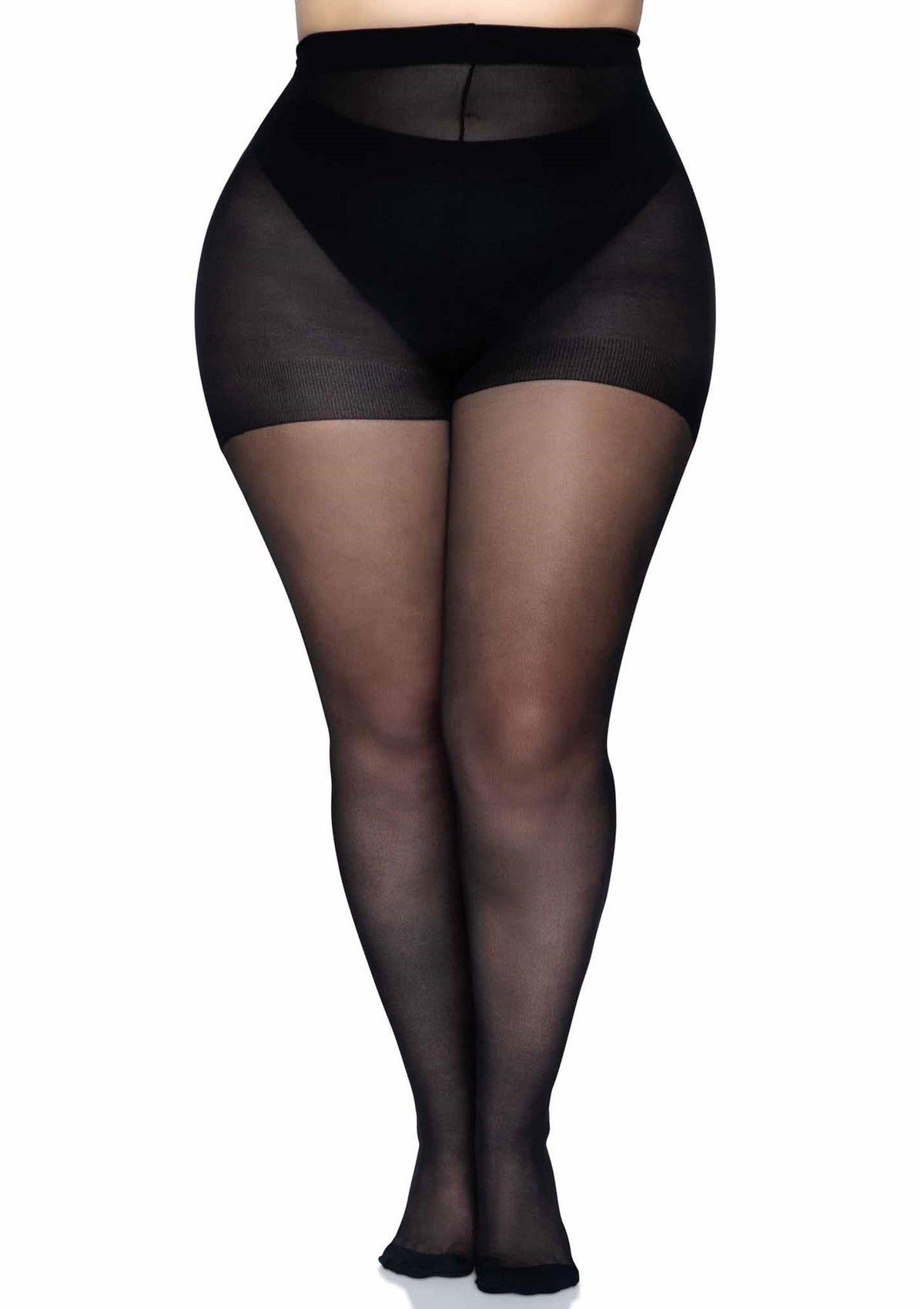 Plus Backseam Pantyhose BLACK 1X/2X - 5