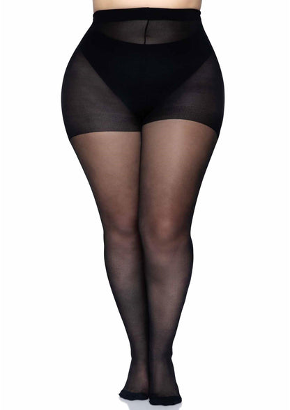 Plus Backseam Pantyhose BLACK 1X/2X - 5