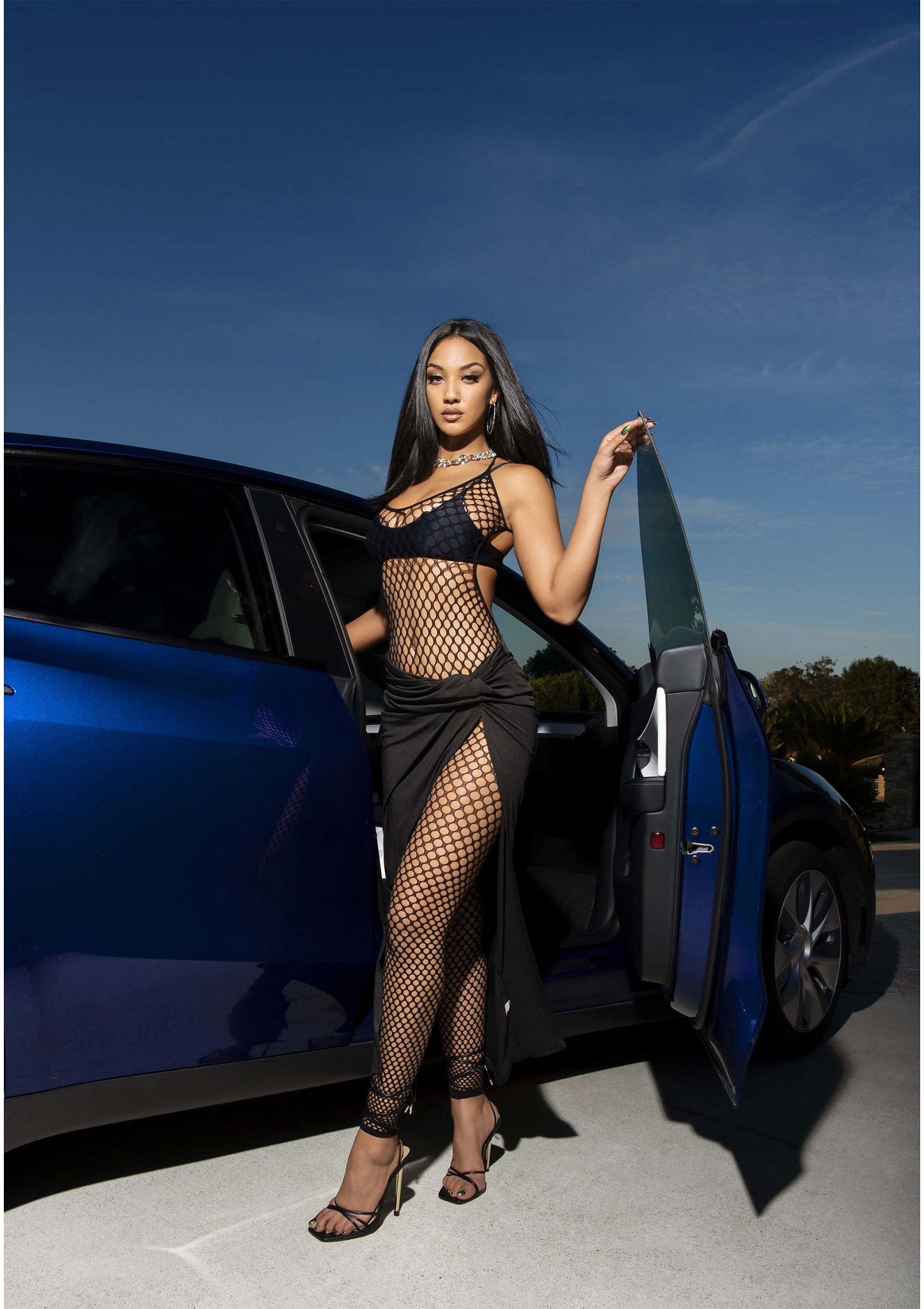 Leg Avenue Low Back Bodystocking BLACK O/S - 4