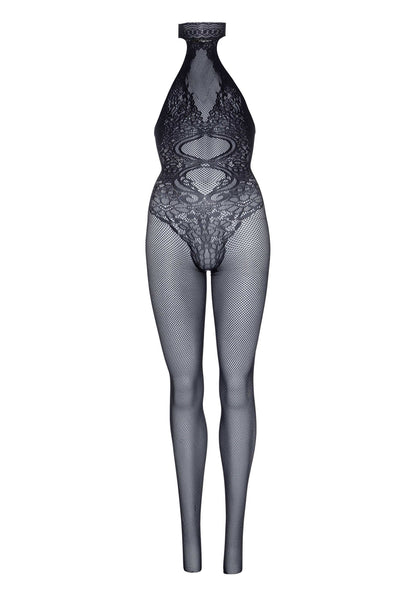 Leg Avenue Seamless Halter Bodystocking BLACK O/S - 2