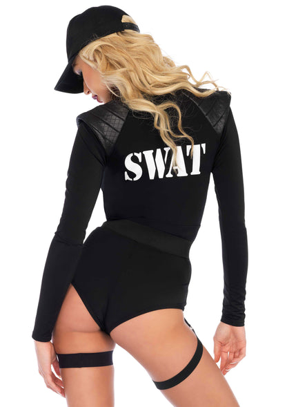 Leg Avenue Swat Team Babe Bodysuit BLACK XS - 1