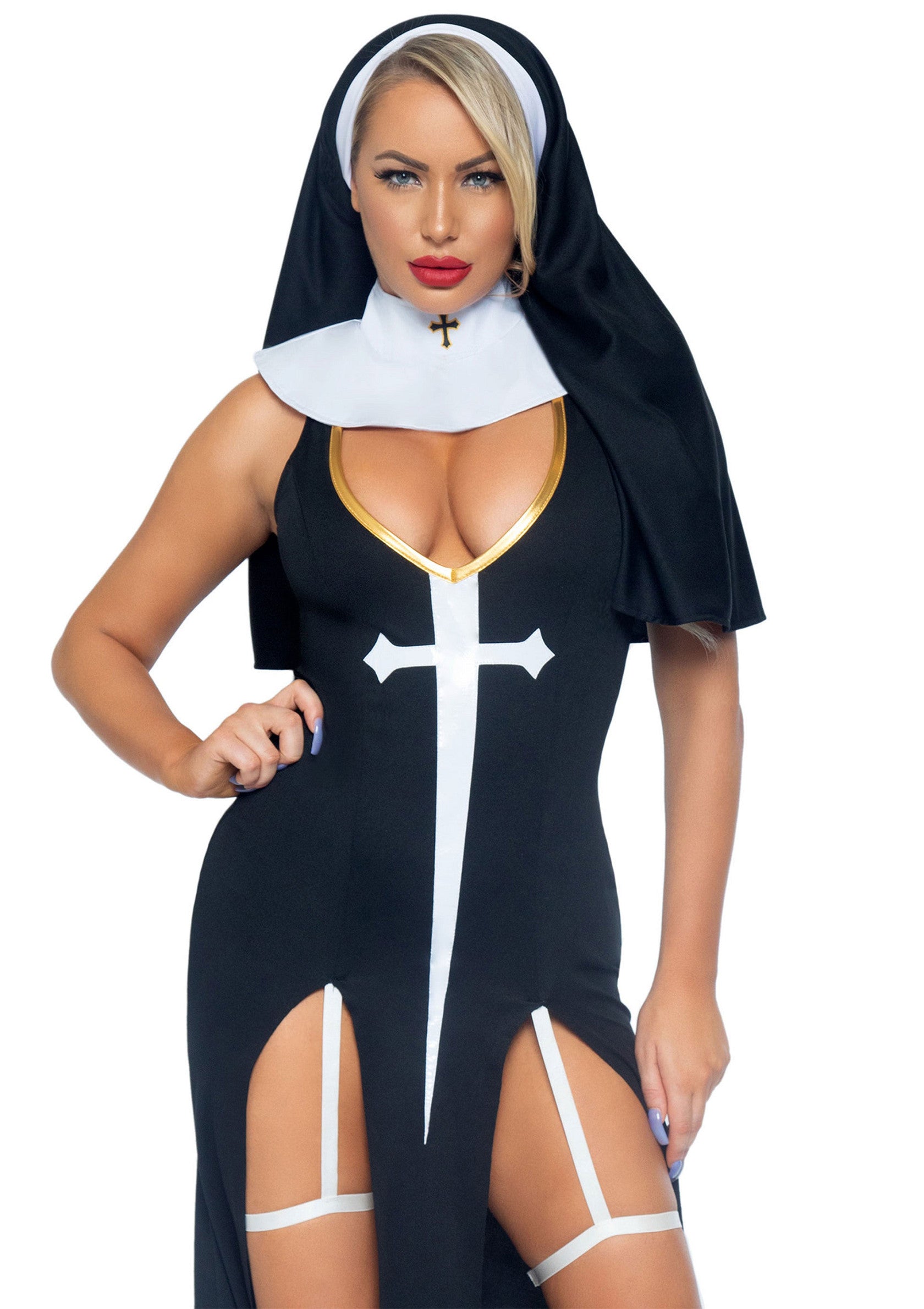 Leg Avenue Sultry Sinner Dress BLACK S - 3