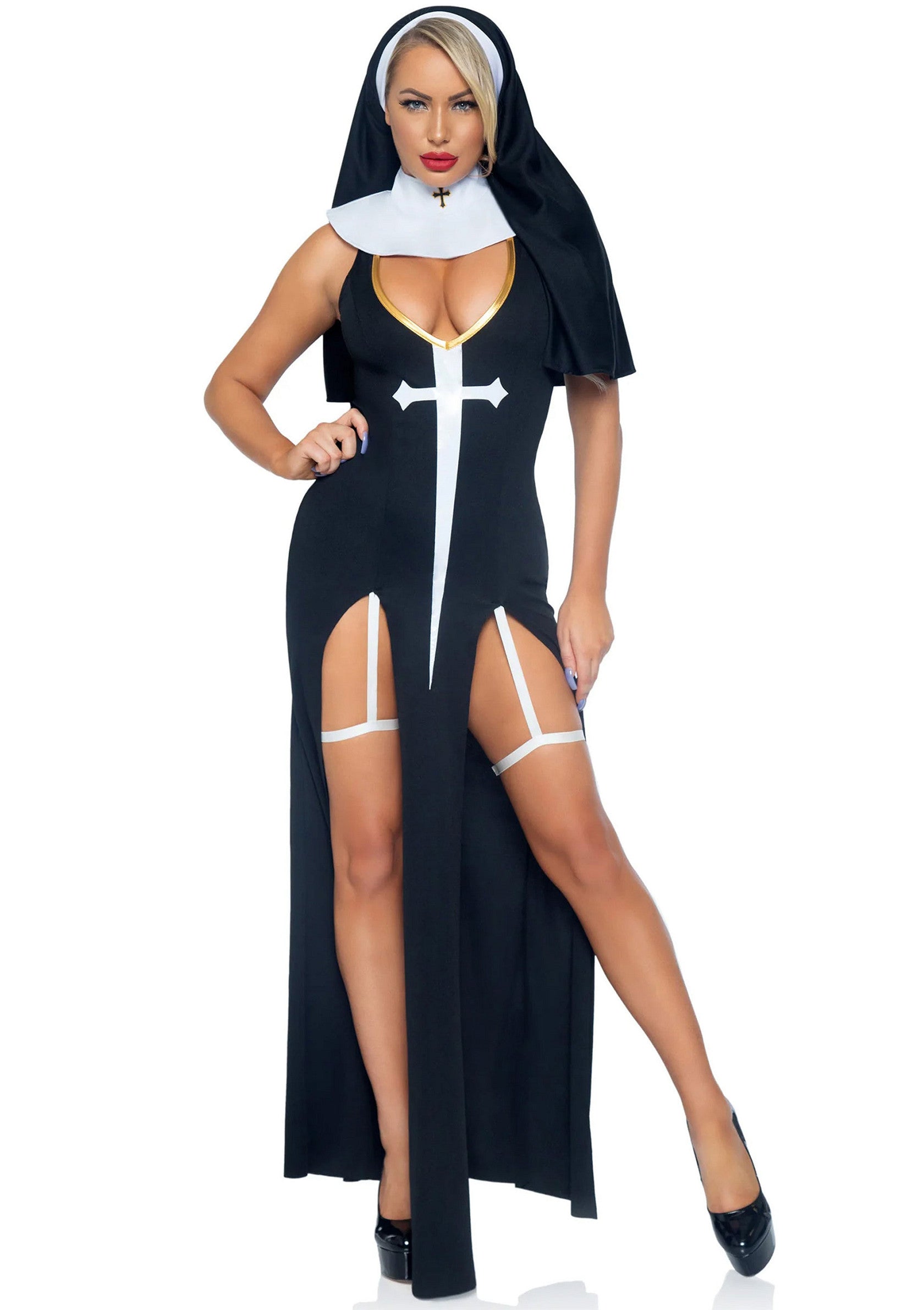 Leg Avenue Sultry Sinner Dress BLACK S - 2