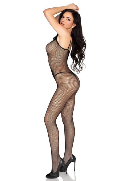 Crotchless Fishnet Bodystocking BLACK O/S - 2