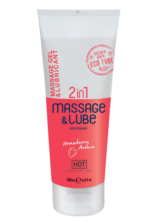 HOT Massage & Glide Gel 2in1 - Erdbeere