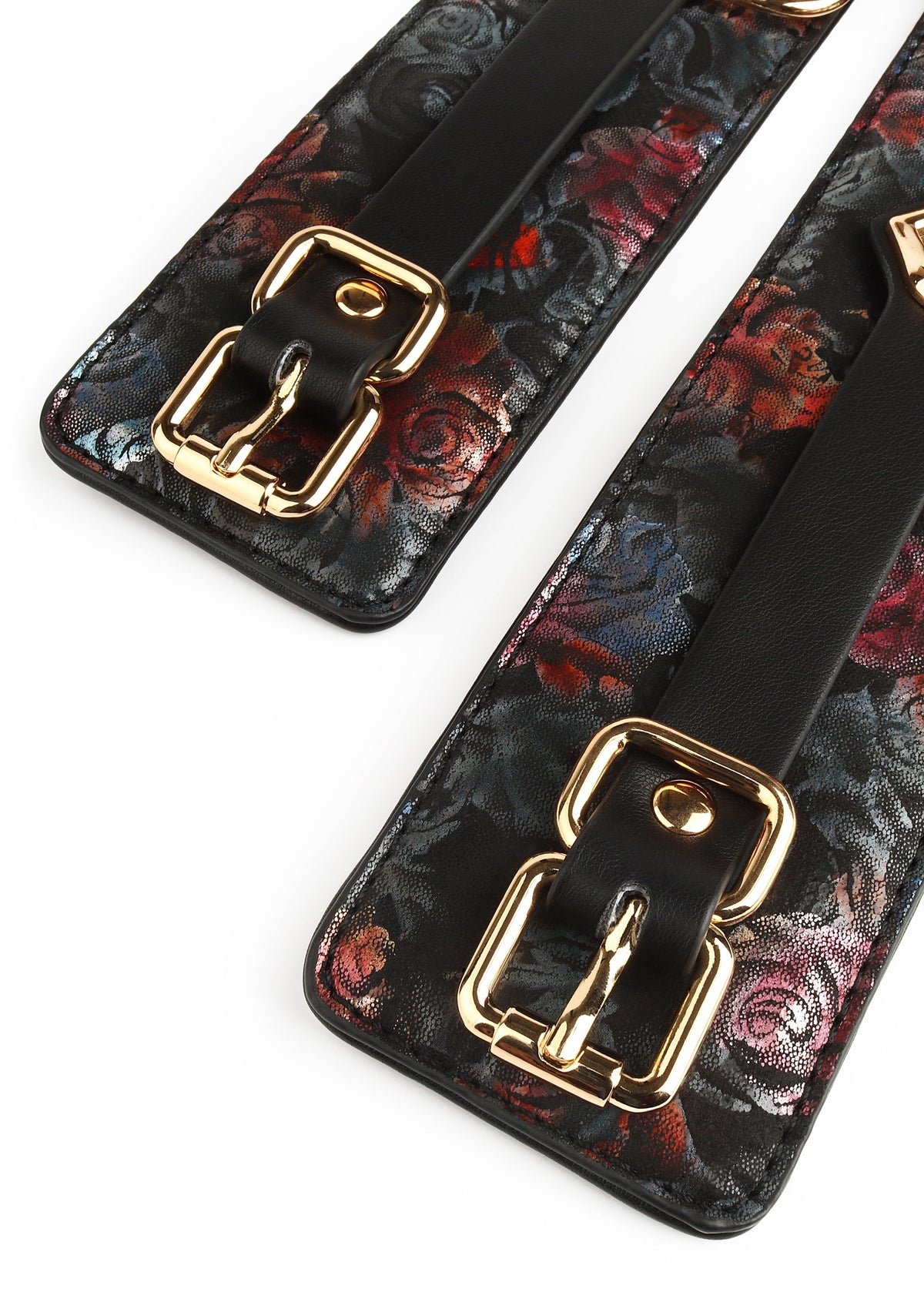 Floral Jacquard Ankle Cuffs BLACK - 4