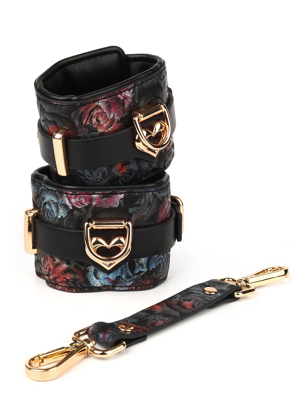 Floral Jacquard Ankle Cuffs BLACK - 6