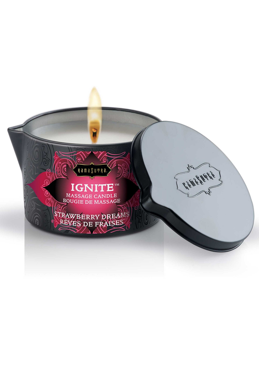 Kama Sutra Ignite Massage Candle 170gr - Erdbeere