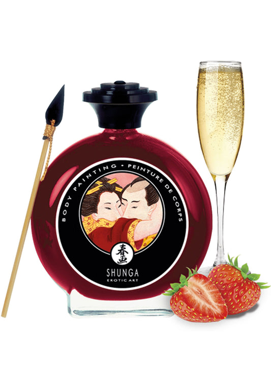 Shunga Edible Body Paint 100ml - Erdbeere