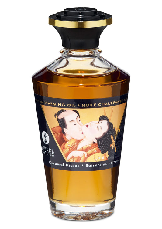 Shunga Aphrodisiac Warming Oil 100ml - Karamell Hautfarbe
