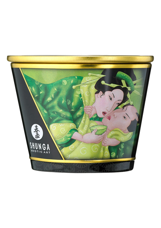 Shunga Massage Candle 170ml - Grüner Tee