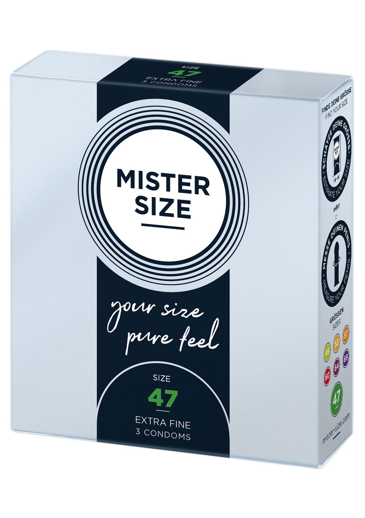 Mister Size Condoms 47 mm 3 pcs NATUREL - 1